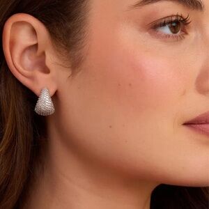Gorjana Banks Silver Shimmer Earrings New